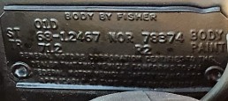 Body Plate Camaro